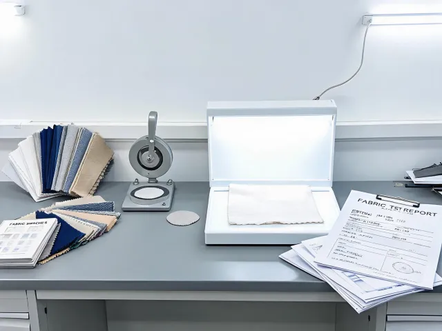 Textile lab review bench